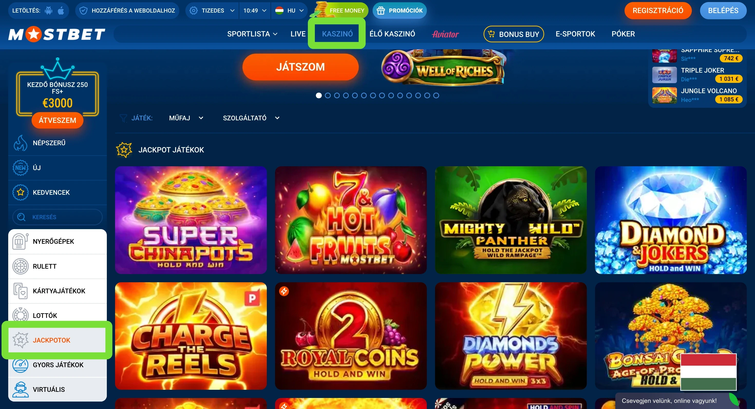 Mostbet slot játékok kategóriája Mostbet slot játékok kategóriája